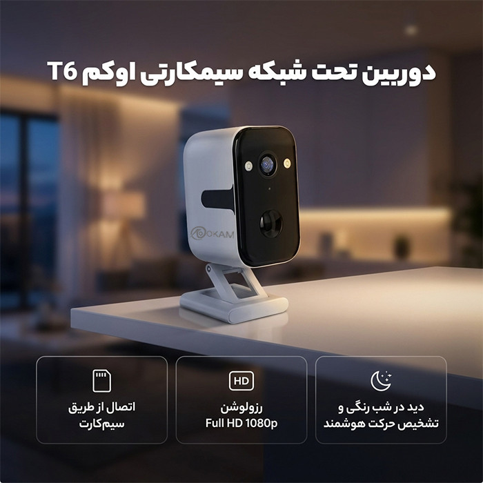 دوربین مداربسته تحت شبکه اوکم پرو ( Okam pro ) مدل T6