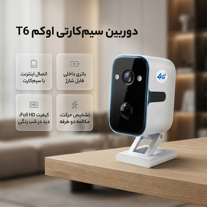 دوربین مداربسته تحت شبکه اوکم پرو ( Okam pro ) مدل T6