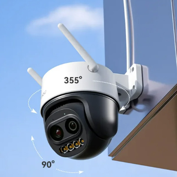 دوربین مداربسته تحت شبکه چرخشی آیمو مدل Cruiser Z 5MP، دید در شب رنگی تا 30 متر، تشخیص و تعقیب انسان و خودرو، زوم هیبرید، چرخش 355 درجه افقی و 90 درجه عمودی، Wi-Fi 6، پشتیبانی از کارت حافظه Micro SD تا 512 گیگابایت