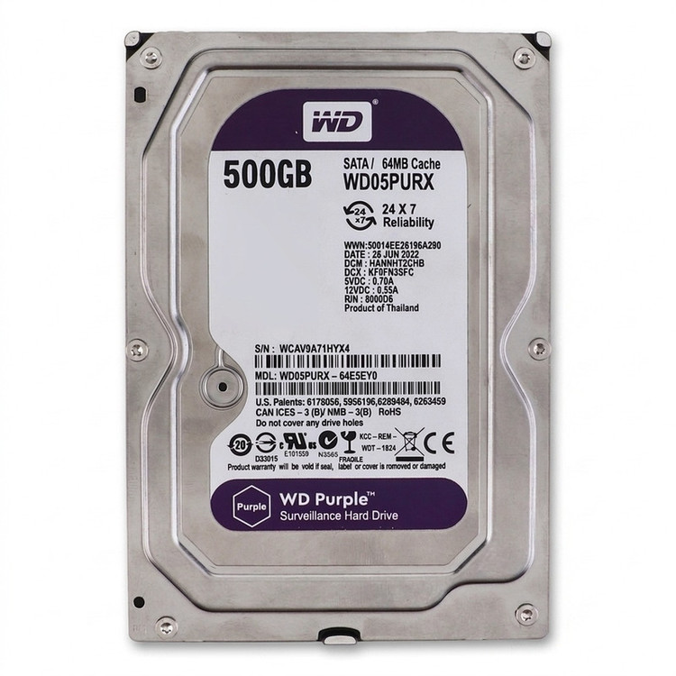 هارد دیسک اینترنال وسترن دیجیتال مدل WD05PURX ظرفیت 500 گیگابایت